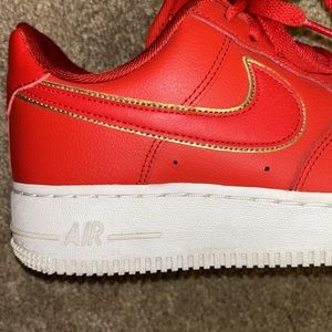 Red and Gold Air Force 1’s